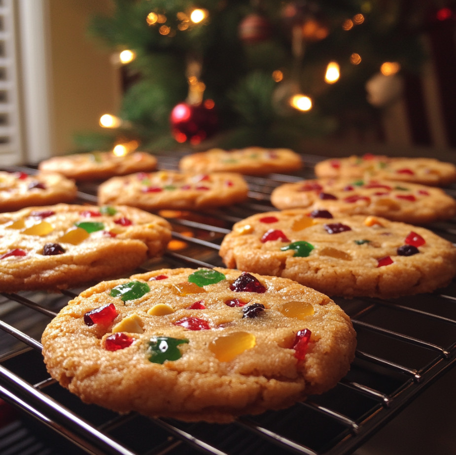 Decadent Chewy Fruitcake Cookies